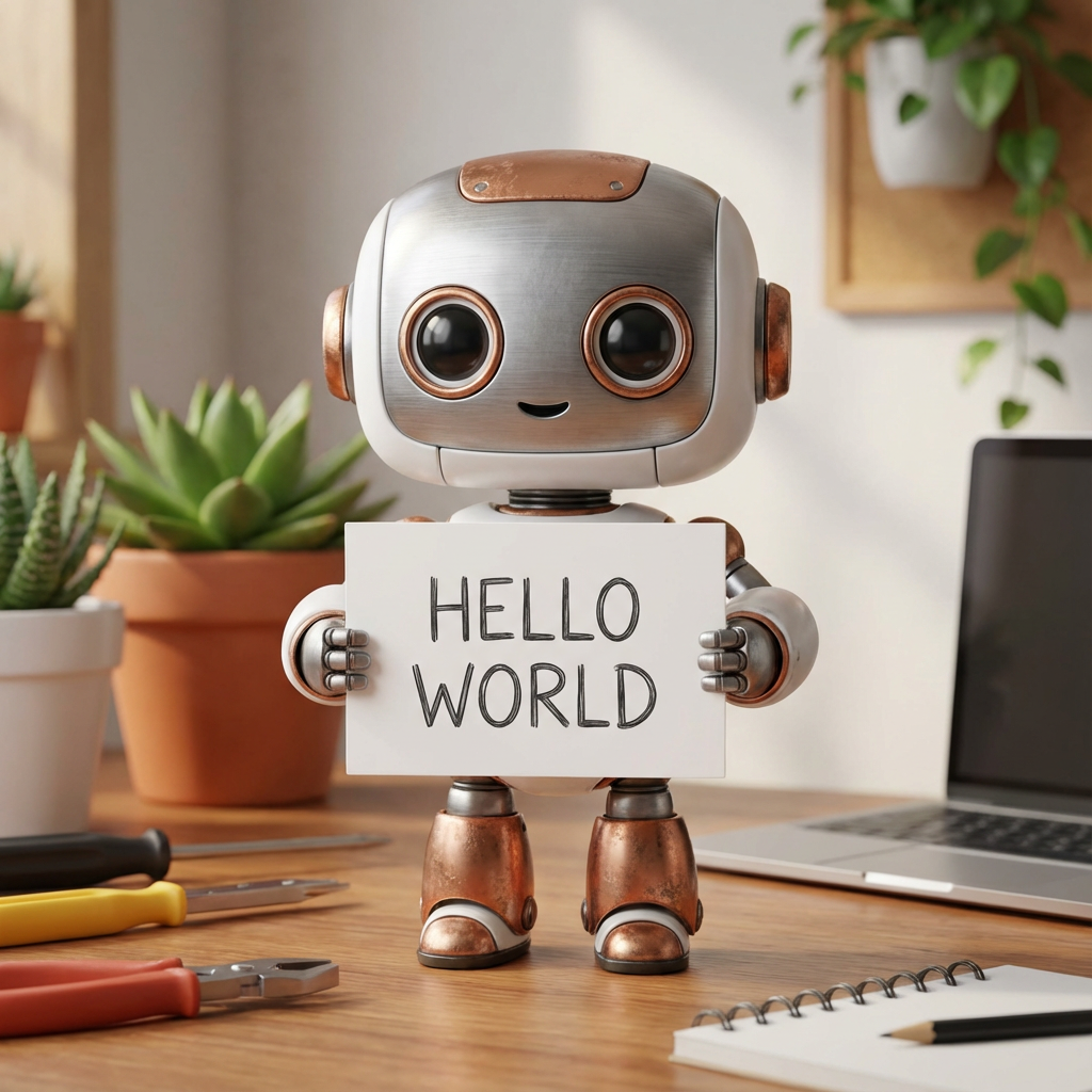 AI robot with sign example